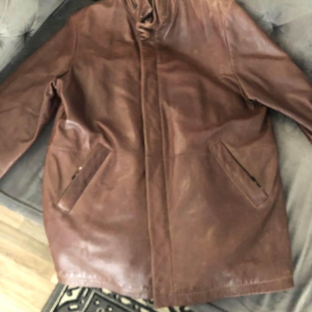 Leather coat